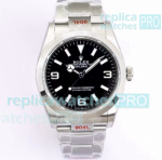 EW Factory Replica Rolex Explorer I 124270 Stainless Steel Black Dial Watch 36MM